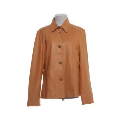 Leather jacket (Orange) from Zucchero Polyester, Leather