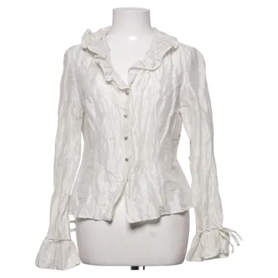 Bluse (Hvid) fra Caterina Leman Metallfiber, Polyester, Silke