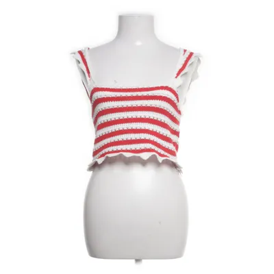 Crop top (Vit, Röd) från ASOS Design Akryl, Bomull