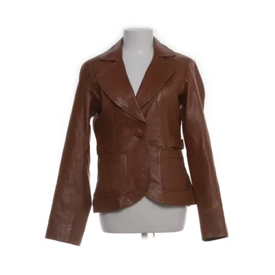 Läderkavaj (Brun) från Vero Moda Polyester, Skinn