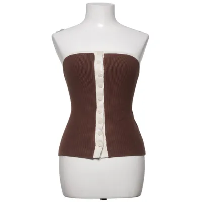 Tube top (Bruin, Wit) van Abercrombie & Fitch Elastaan, Polyamide, Viscose