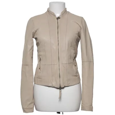 Leren jack (Beige) van Oakwood Katoen, Polyester