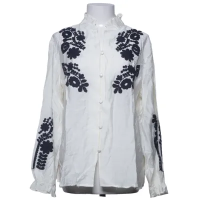 Bluse (Hvid, Sort) fra JS Millenium Polyamid, Polyester, Viscose