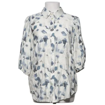 Blouse (White, Blue) from Sisters Point Polyamide, Viscose