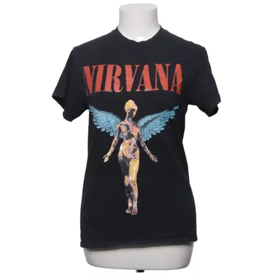 T-shirt (Zwart) van Nirvana Katoen