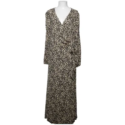 Omlottklänning (Svart, Beige) från Indiska Elastan, Viskos