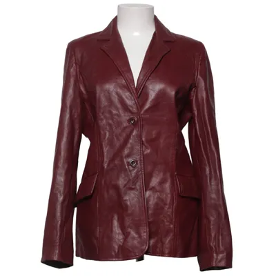 Blazer en cuir (Rouge) de Clandestine Cuir, Viscose