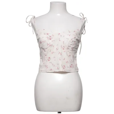Halter neck top (Beige, Pink) from Bershka Cotton