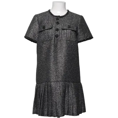 Klänning (Grå, Svart) från Self-Portrait Bomull, Metallfiber, Polyester