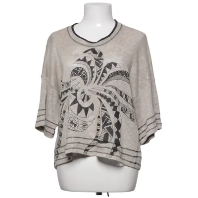 Top (Beige, Sort) fra Choise Linned