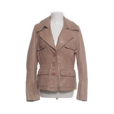 Leather jacket (Brown) from Essentials Polyester, Leather