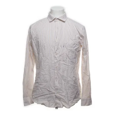 Shirt (Beige, White) from Olymp Cotton