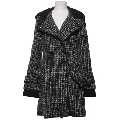 Coat (Black, White) from Mono Acrylic, Polyamide, Polyester, Wool