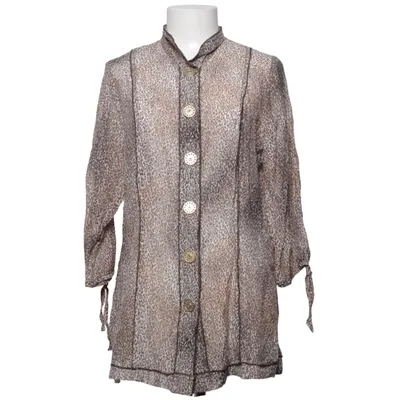 Blouse (Bruin, Beige) van Airfield Katoen, Zijde