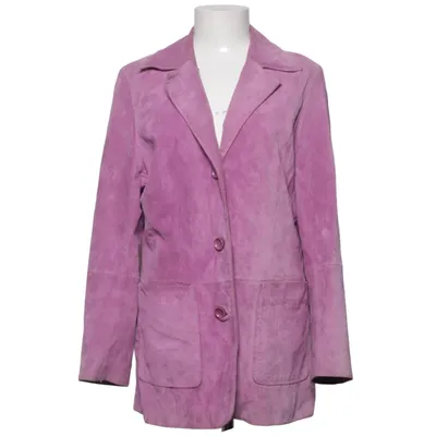 Leren blazer (Lila) van Goldstein Leer, Polyester