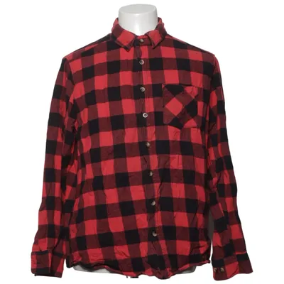 Flannel skjorte (Rød, Sort) fra Identic Bomuld