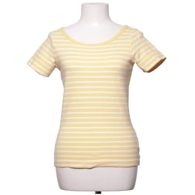 T-shirt (Jaune, Blanc) de Flash Basic Coton, Élasthane