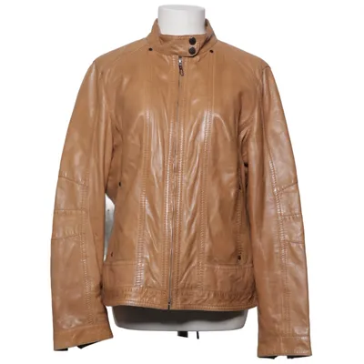 Läderjacka (Brun) från ESPRIT Collection Skinn, Polyester