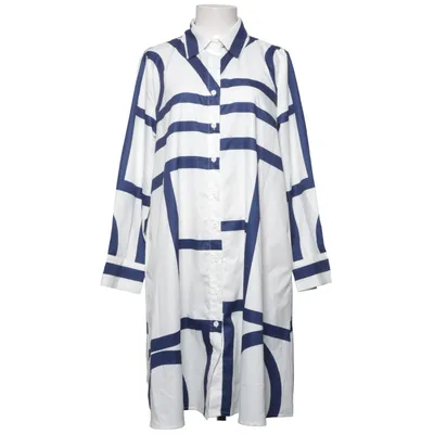 Shirt dress (Blue, White) from Stylewe Polyester