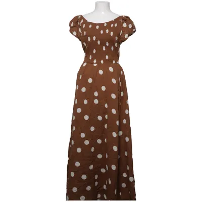 Maxi dress (Brown, White) from Free People Cotton