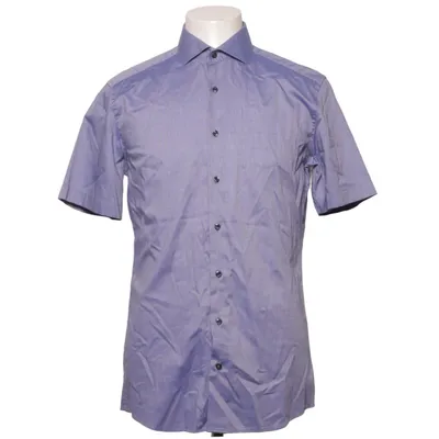 Chemise à manches courtes (Bleu) de Eterna Coton, Élasthane