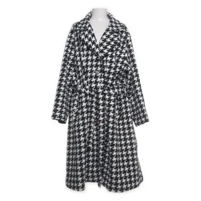 Frakke (Sort, Hvid) fra Moonshine Polyester, Uld