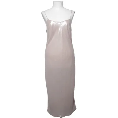 Klänning (Beige, Silverfärgad) från ASOS Polyester