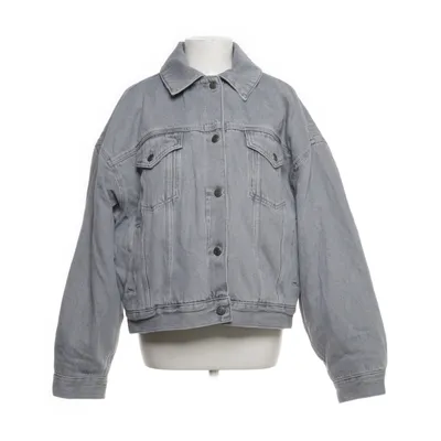 Gevoerde spijkerjas (Grijs) van Topshop Polyester, Imitatiebont, Katoen
