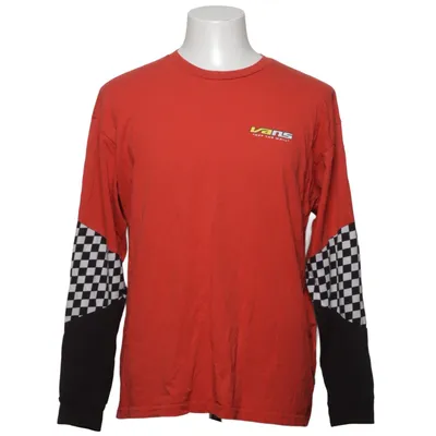 T-shirt à manches longues (Rouge, Noir, Blanc) de Vans Coton