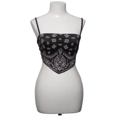 Crop top (Zwart, Wit) van FB Sister Elastaan, Polyester