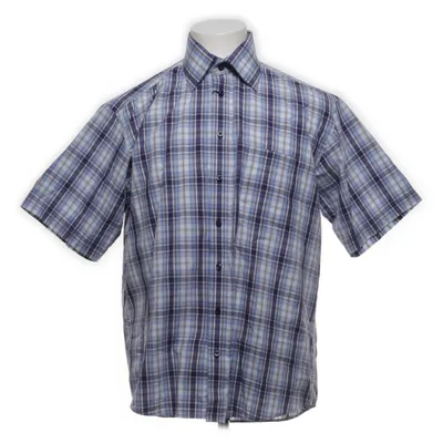 Chemise à manches courtes (Bleu, Blanc) de Black Blue Collection Coton, Polyester