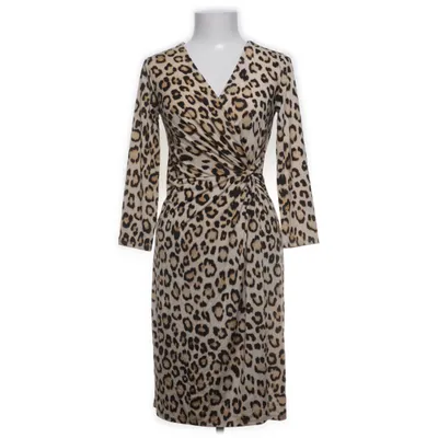 Omlottklänning (Beige, Svart) från Carmen Marc Valvo Elastan, Polyester