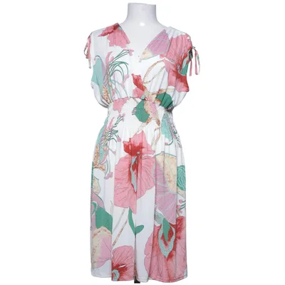 Dress (White, Multicolored) from Leana Mode Elastane, Polyester