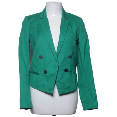 Blazer (Groen) van Mango Basics Acetaat, Katoen, Linnen, Polyester, Viscose