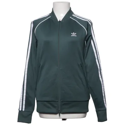 Träningsjacka (Grön, Vit) från Adidas Bomull, Elastan, Återvunnen polyester