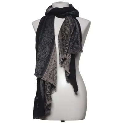 Scarf (Black, Gray) from 4 You Acrylic, Viscose