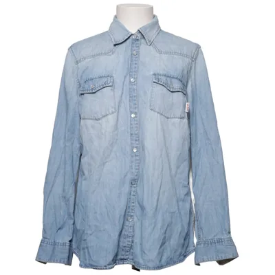 Denim blouse (Blauw) van John Baner Katoen