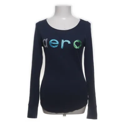 Lange mouwen shirt (Blauw) van Aero Katoen, Elastaan, Polyester
