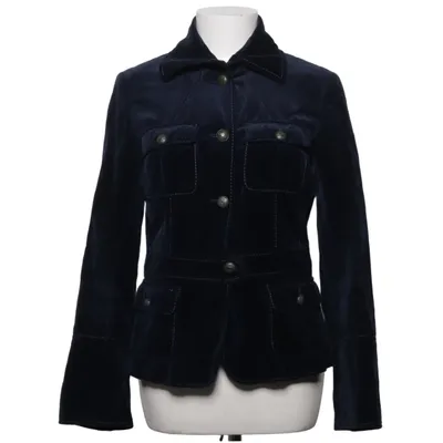 Blazer (Blue) from Iq+ Cotton, Metallic fiber, Modal, Polyester