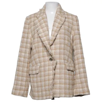 Kavaj (Beige) från Mango Bomull, Lyocell, Polyester, Viskos, Ull