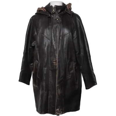 Veste longue en cuir (Marron) de Woodlands Cuir