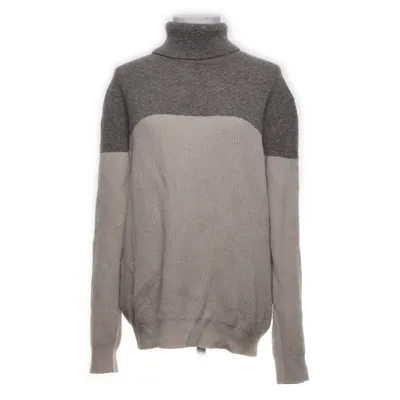 Pul à col roulé (Gris, Beige) de Andrea Fenzi Laine de mouton, Polyamide