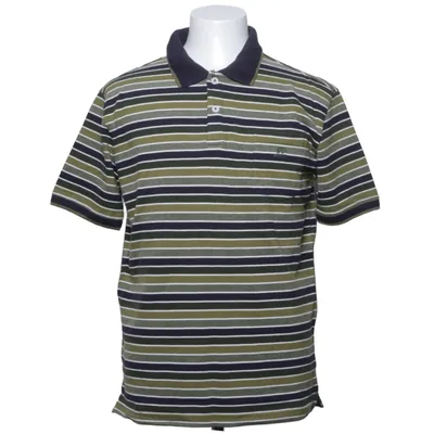 Poloshirt (Groen, Blauw, Wit) van Bison Katoen