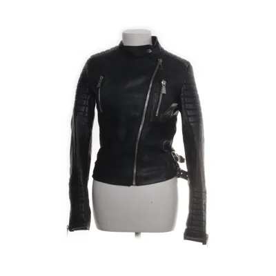 Biker jacket (Black) from Voyelles Polyester, Polyurethane