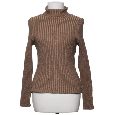 Turtleneck (Brown) from Lauren Vidal Metallic fiber, Polyamide, Polyester, Viscose