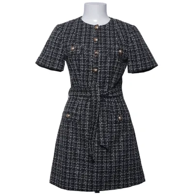 Klänning (Svart, Vit) från M-KAE Elastan, Polyester
