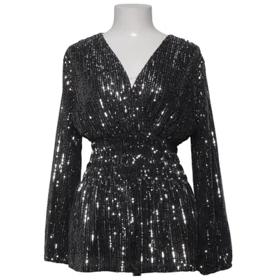 Robe de cocktail (Noir, Argent) de Leana Mode Élasthane, Polyester