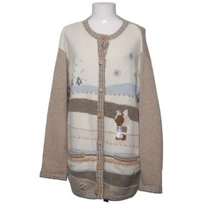 Cardigan (Beige, Brown, Multicolored) from Resi of Sweden Angora, Polyamide, Wool