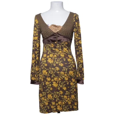 Jurk (Bruin, Geel) van Takko Fashion Elastaan, Viscose