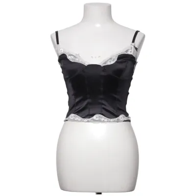 Crop top (Svart, Vit) från Kimchi Blue Elastan, Polyester